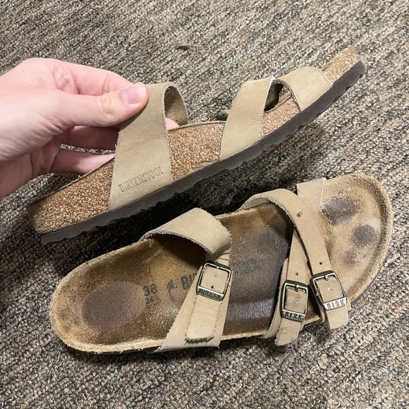 Birkenstock Womens Franca Tobacco Brown Oiled Leather Sandals Size 38 US 7-7.5 - Picture 4 of 9